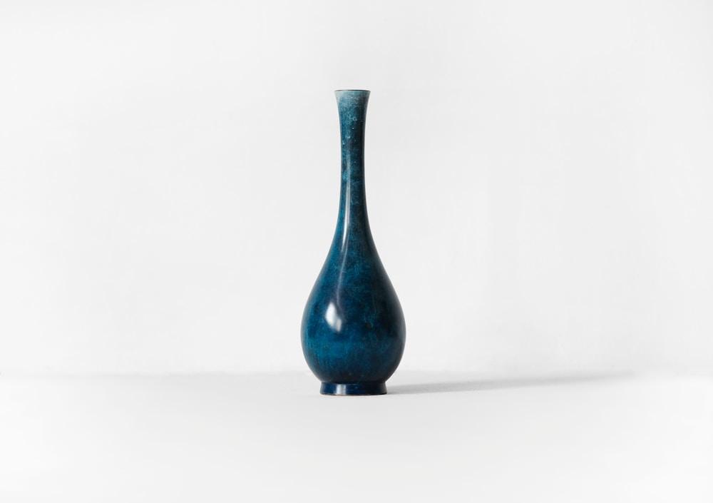 Blue pottery vase